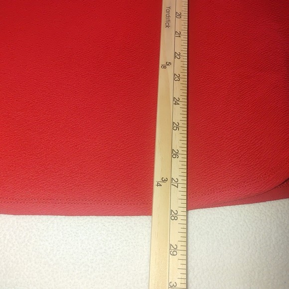 Moa Moa Red Flutter Sleeve Blouse Women's Plus Size 3X Stretch Perforated - Picture 7 of 7